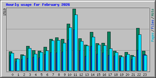 Hourly usage for February 2026