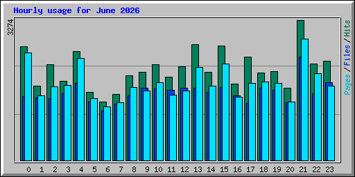 Hourly usage for June 2026
